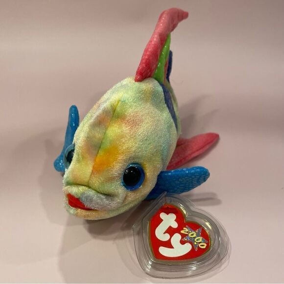 Aruba The Fish 2000 Ty Original Beanie Baby Excellent Used Condition NWT 7” long - Picture 2 of 8